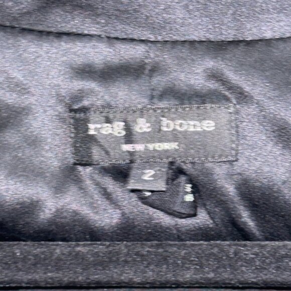 Rag & Bone Shirt Dress size 2 Cooper Plaid Blue Wool Blend - Picture 3 of 3